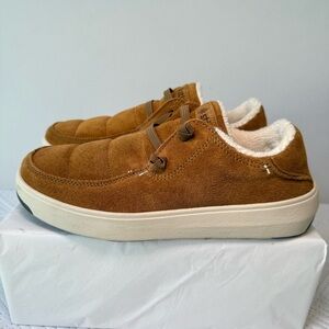Stio Colter Low Slip On Suede Shoes Wool Blend lining Size 8